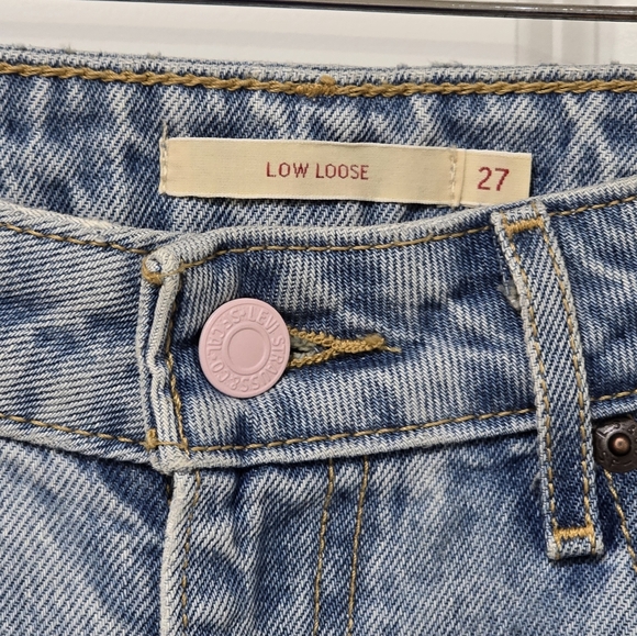 Levis Low Loose Custom Pink 27 x 30 - Picture 4 of 8